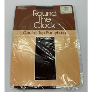 Round the Clock Control Top Pantyhose Size Model XL Color Berry Style 470 NWT